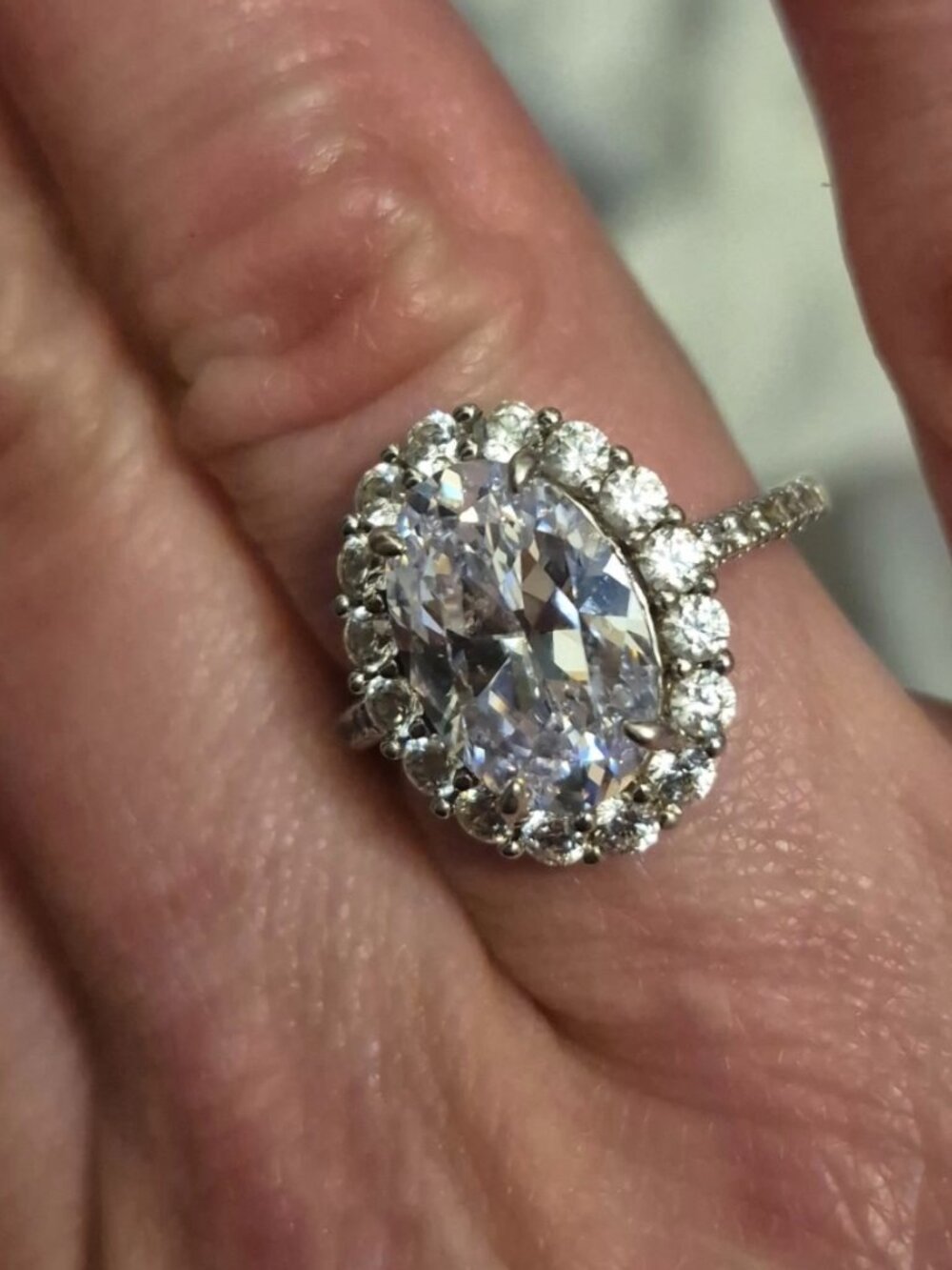 5 Carat White Sapphire Ring Size 6 US New